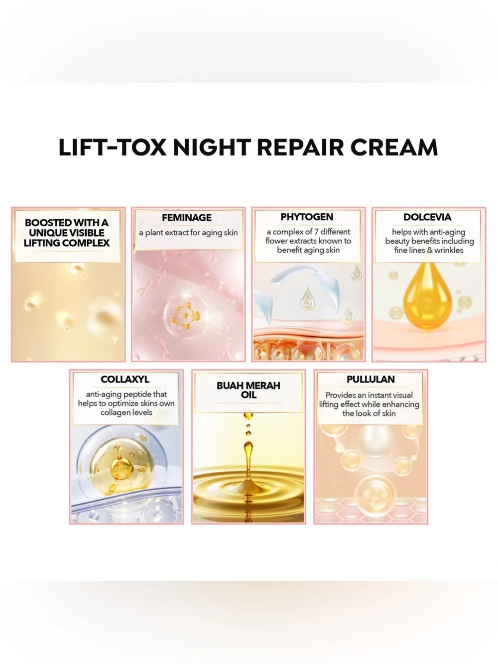 Nakery Lift-Tox Night Lift Repair Cream~Full Size~2fl oz~New In Sealed Box~$55